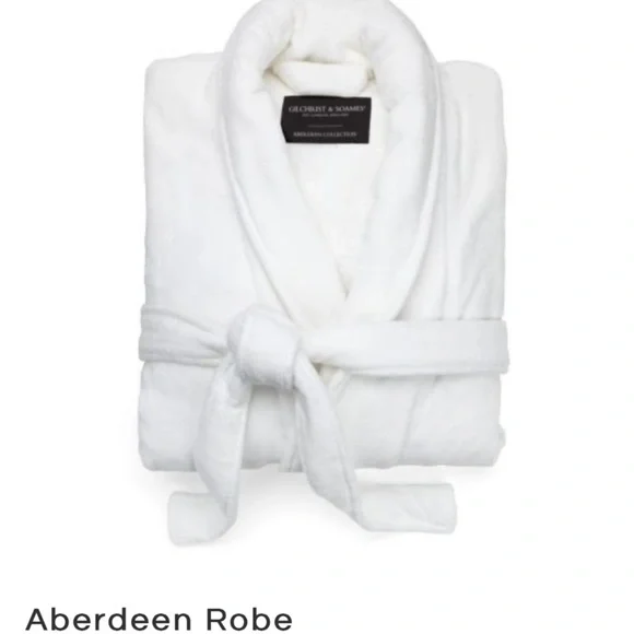 NWOT Cotton Velour White Bathrobe - Picture 7 of 9